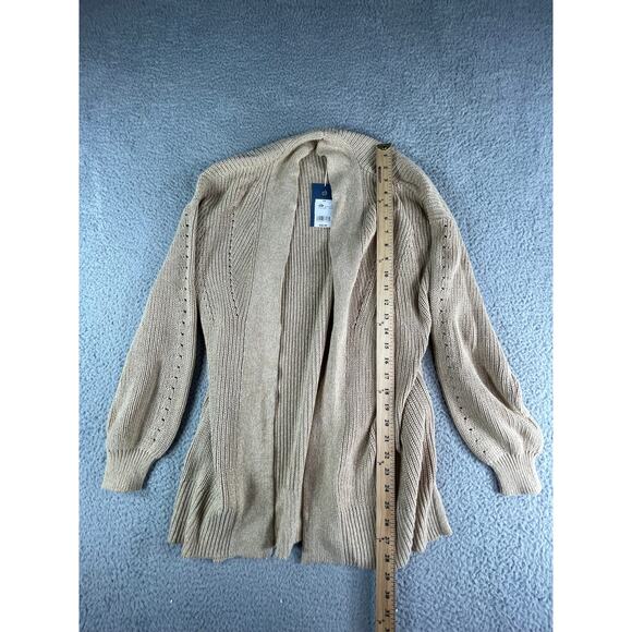 Universal Thread Sweater Womens XS Tan Cardigan Open Front Long Pockets NWT - Picture 5 of 9
